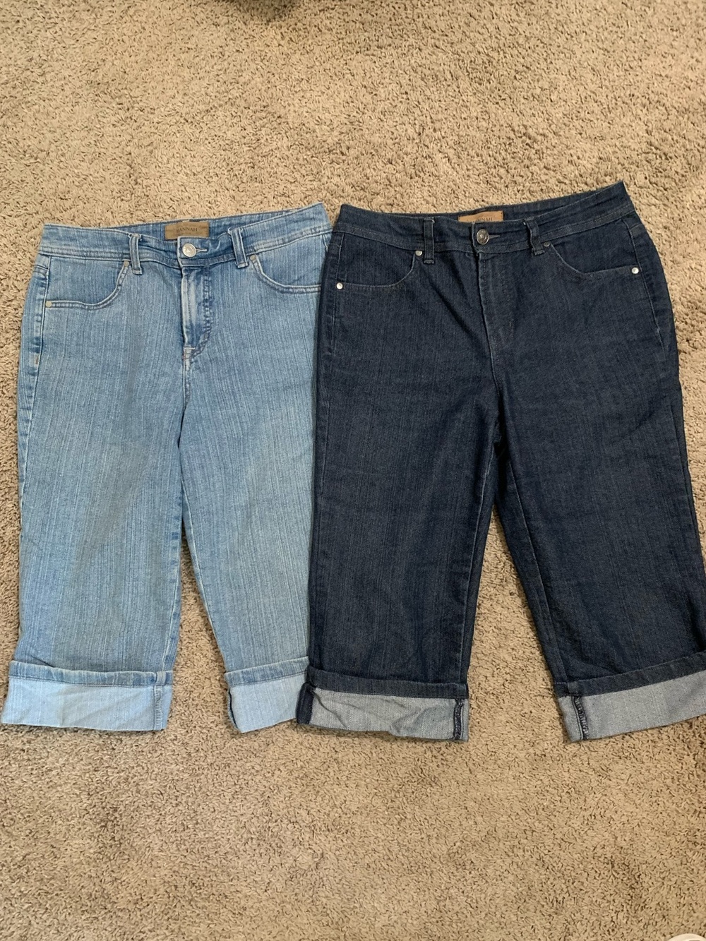 Hannah Cropped Denim Jean Capris Bundle Lot 8